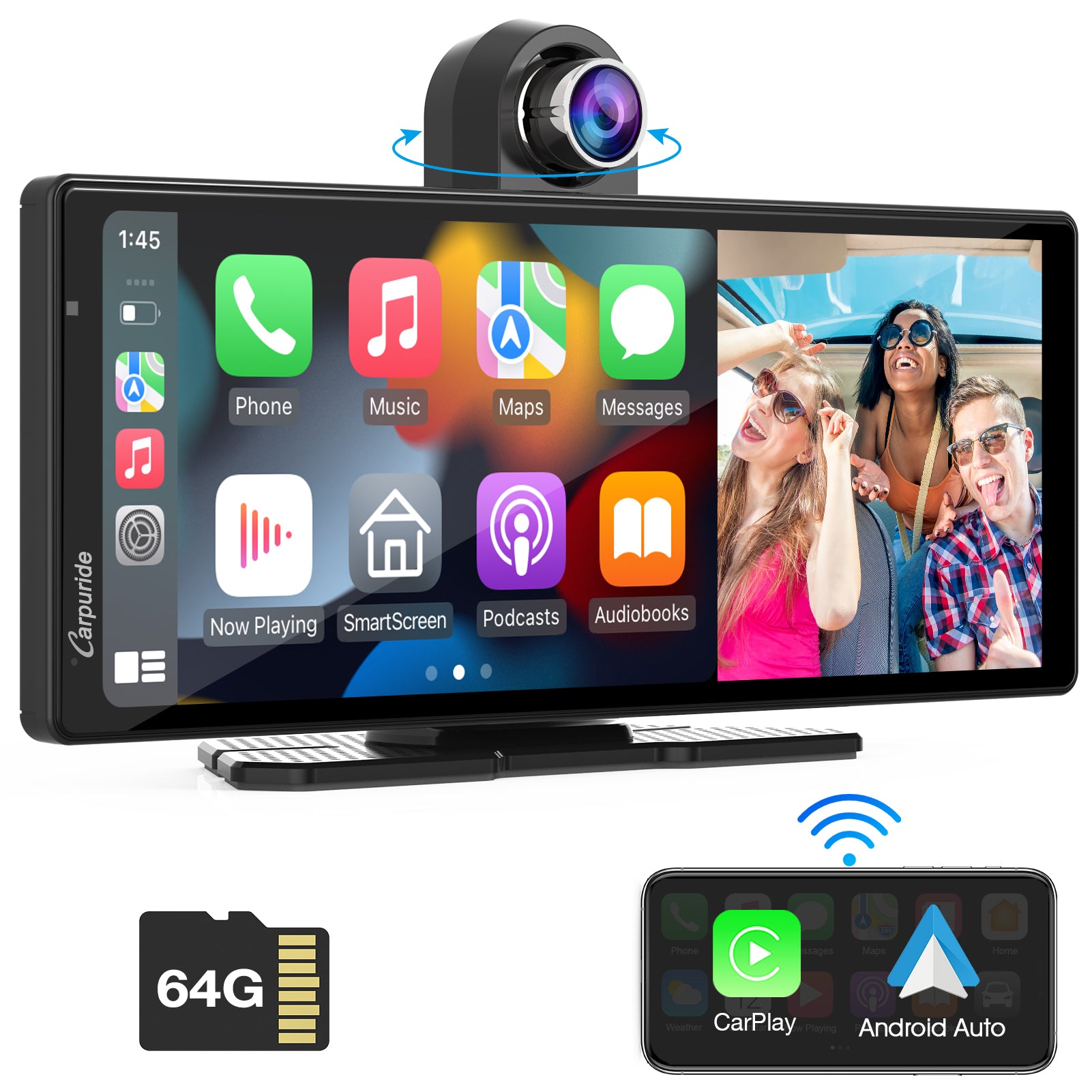 Buy 2024 Newest Upgrade Carpuride W502 Portable Wireless Apple
