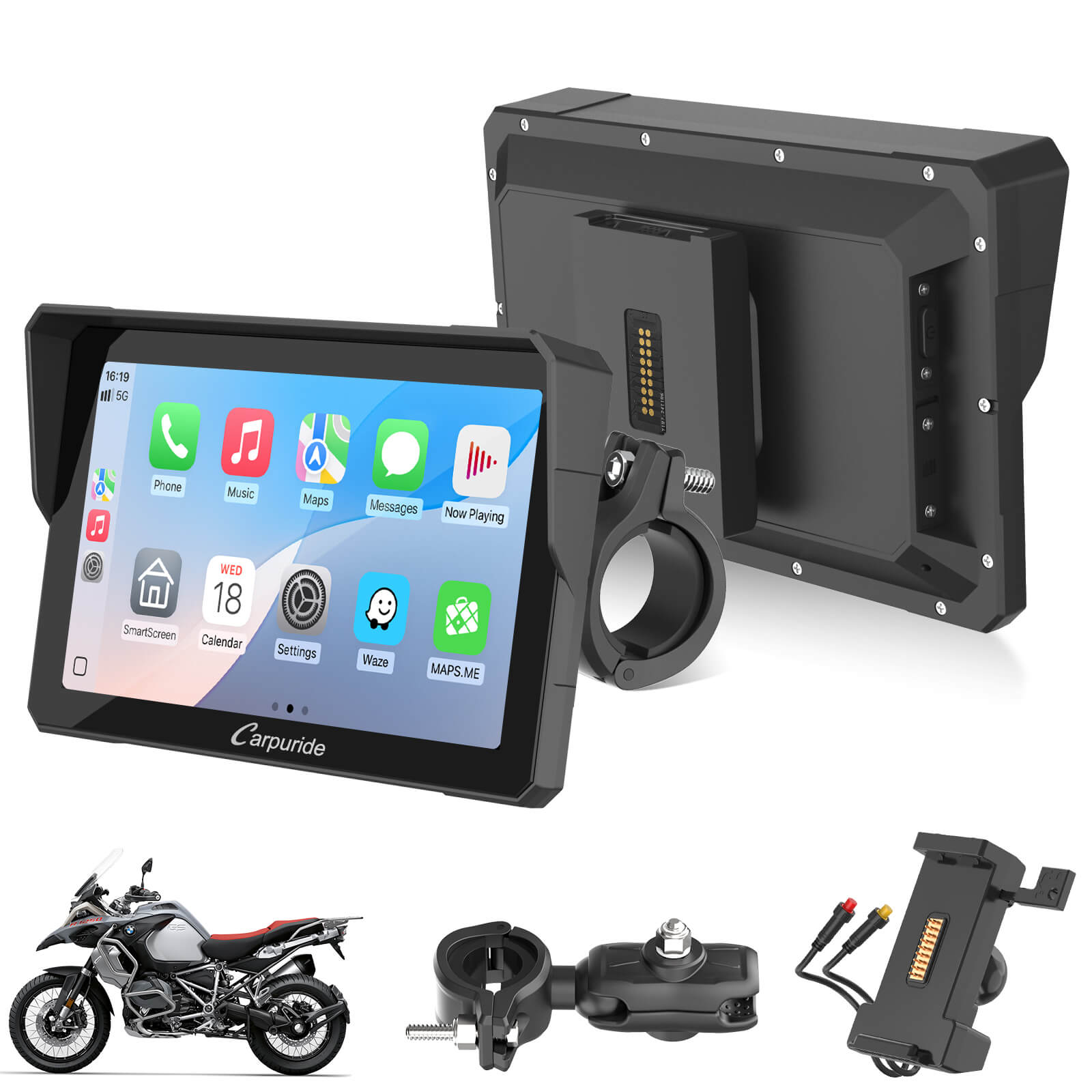 car play screen & android radio | gps navigation for motorcycle