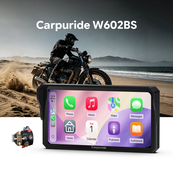 Carpuride W602BS 6" Motorcycle Stereo-Designed for BMW Motorcycle Compatible with Wonder Wheel Control