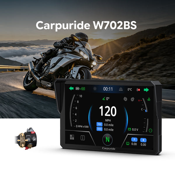 Carpuride W702BS/W502BS - BMW Motorcycle CarPlay with OEM Controller Integration