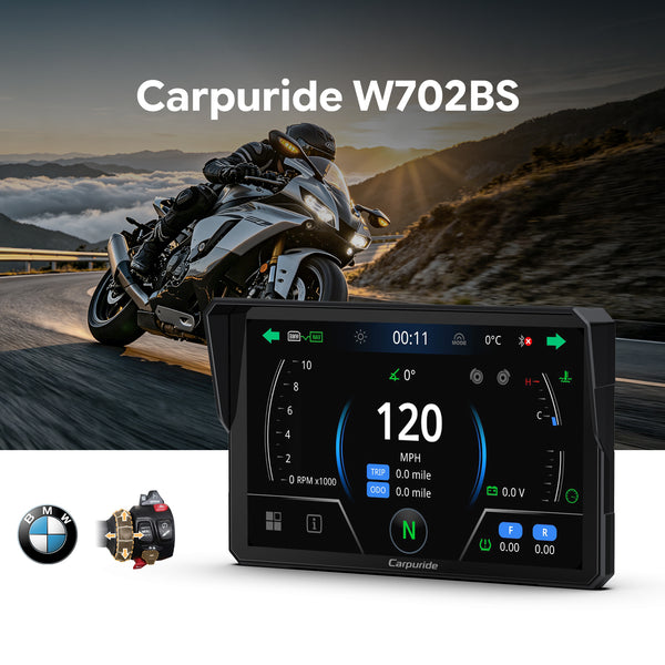 Carpuride W702BS/W502BS - BMW Motorcycle CarPlay with OEM Controller Integration