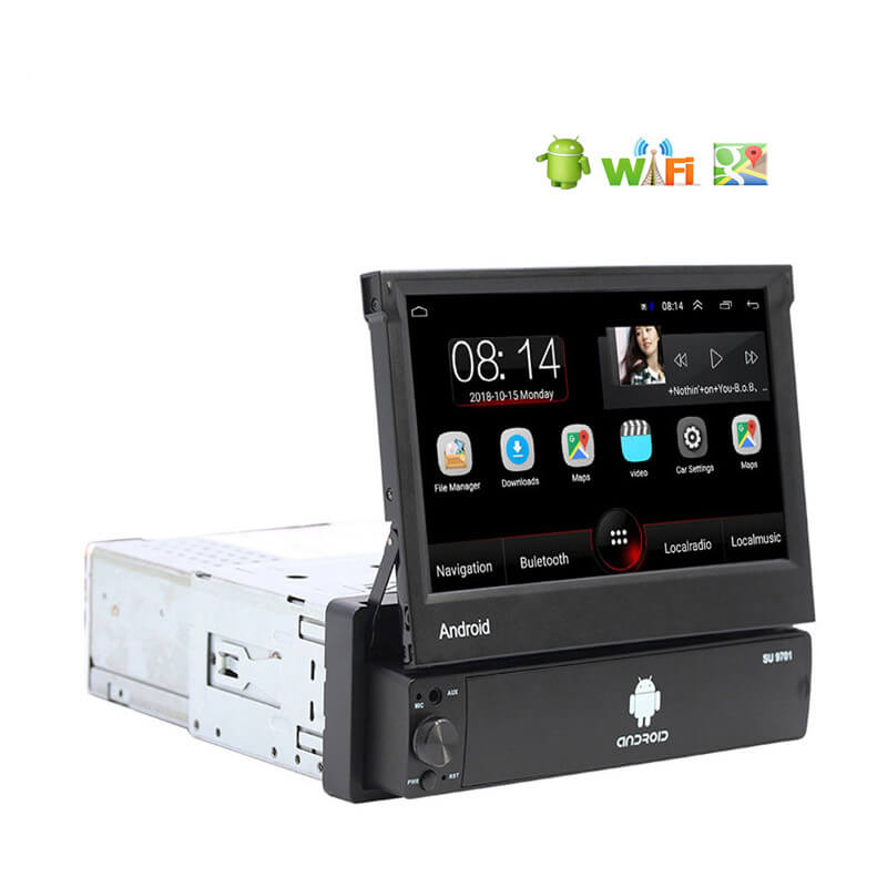 KUNFINE Universal Android Autoradio FM Radio Navegación del Coche Estéreo  Pad Reproductor Multimedia GPS 6.9 IPS Pantalla Táctil BT WiFi 1 DIN