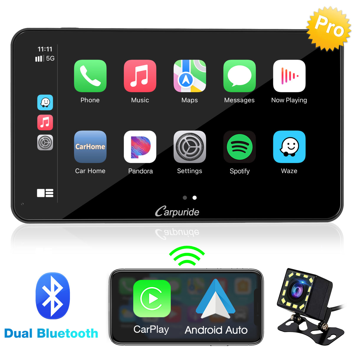 Carpuride 7インチ カーオーディオ 701pro/Y30609-I1 Touch Screen Car Radio & Car Stereo Bluetooth | W701 Pro
