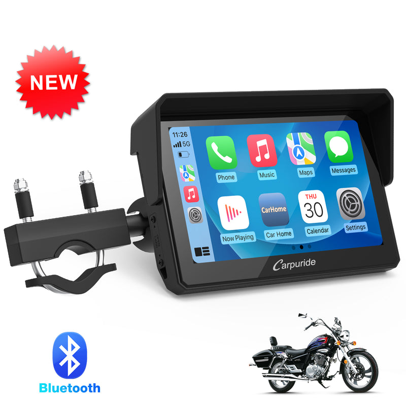  2024 Newest Carpuride W702 Portable Wireless Apple Carplay &  Android Auto Screen for Motorcycle, Navigation GPS 7 Inch Touch Screen,  Dual Bluetooth, IP67 Waterproof Stereo for Motorbike : Electronics