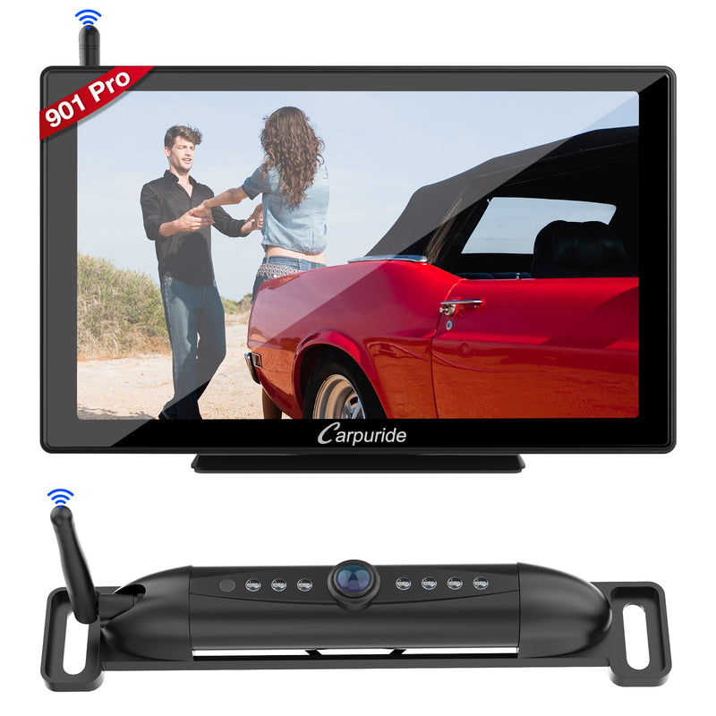 CARPURIDE W901 Pro Portable Smart Multimedia Dual Bluetooth Dashboard Console With WF01 Wireless Rear Camera