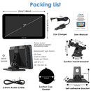 packing list: car screen, car charger, mount brackets, etc.