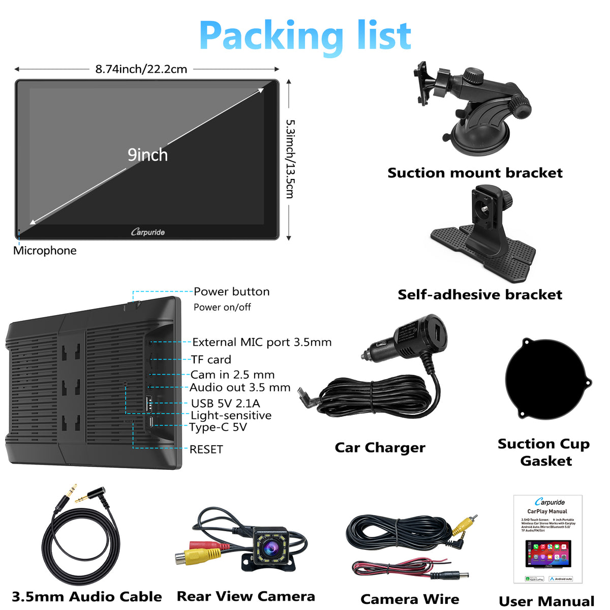 Touch Screen for Car Dashboard & Portable Auto GPS | Carpuride C98
