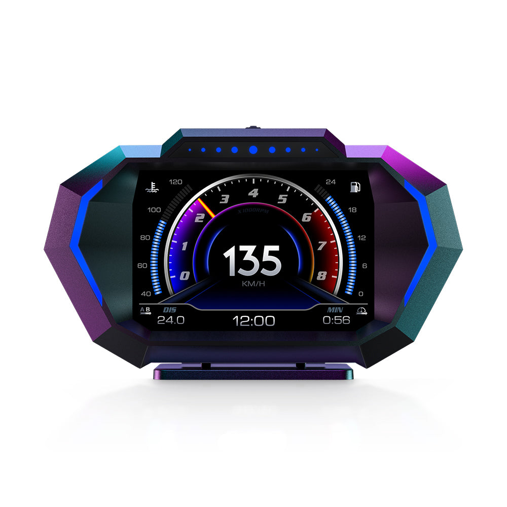 Carpuride P24 Newest Head-Up Display OBD2+GPS Smart Car HUD Gauge Digi