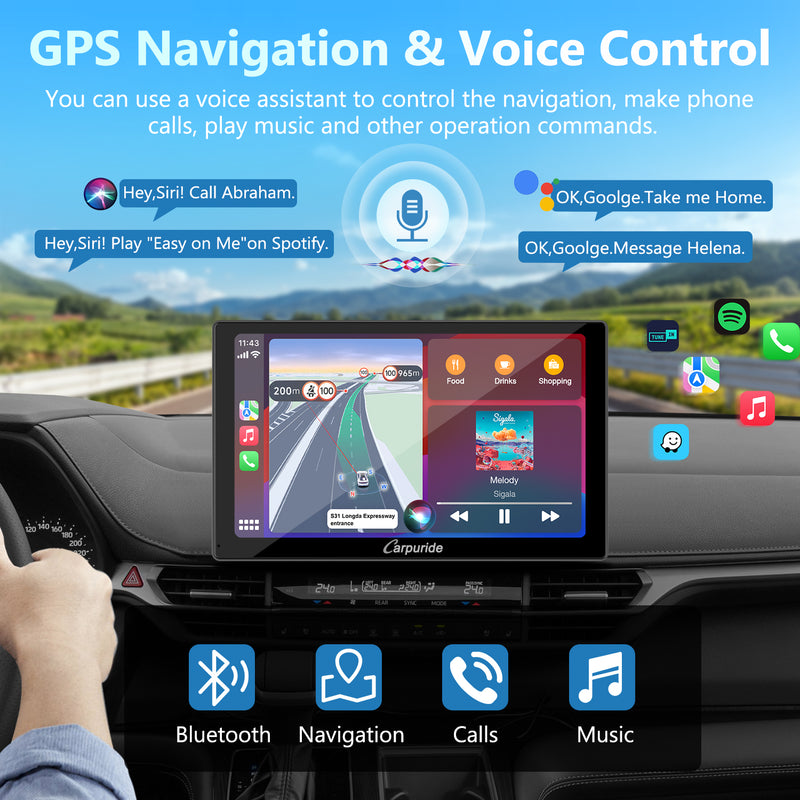 Car Radio and GPS system & Apple CarPlay Car Stereo | Carpuride C98