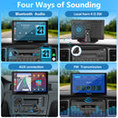 car gps navigation screen with 4 ways of sounding, built-in speaker, aux, FM, bluetooth audio