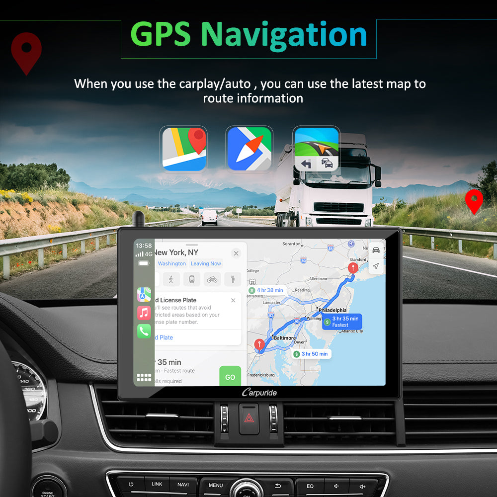 Car Touch Screen Dashboard & Navigation System with Rear View Camera