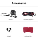 packing list: camera, power cable, 2 screws, adhesive pad