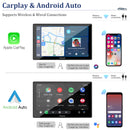 double din car stereo with navigation and bluetooth support apple carplay & android auto
