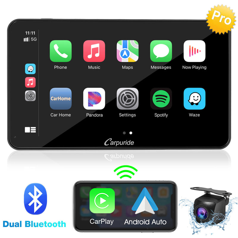 CARPURIDE W701 Pro Portable Smart Multimedia Dual Bluetooth Dashboard Console