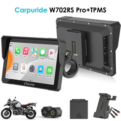 Motorcycle CarPlay System with Radar BSD, TPMS & SOS | 702RS Pro