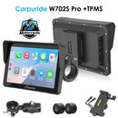 Carpuride W702S Pro/W502S Pro With TPMS Option– Plug-and-Play Motorcycle Stereo with Easy-Mount  & Removal Bracket, Styled Like a Navigation Bracket