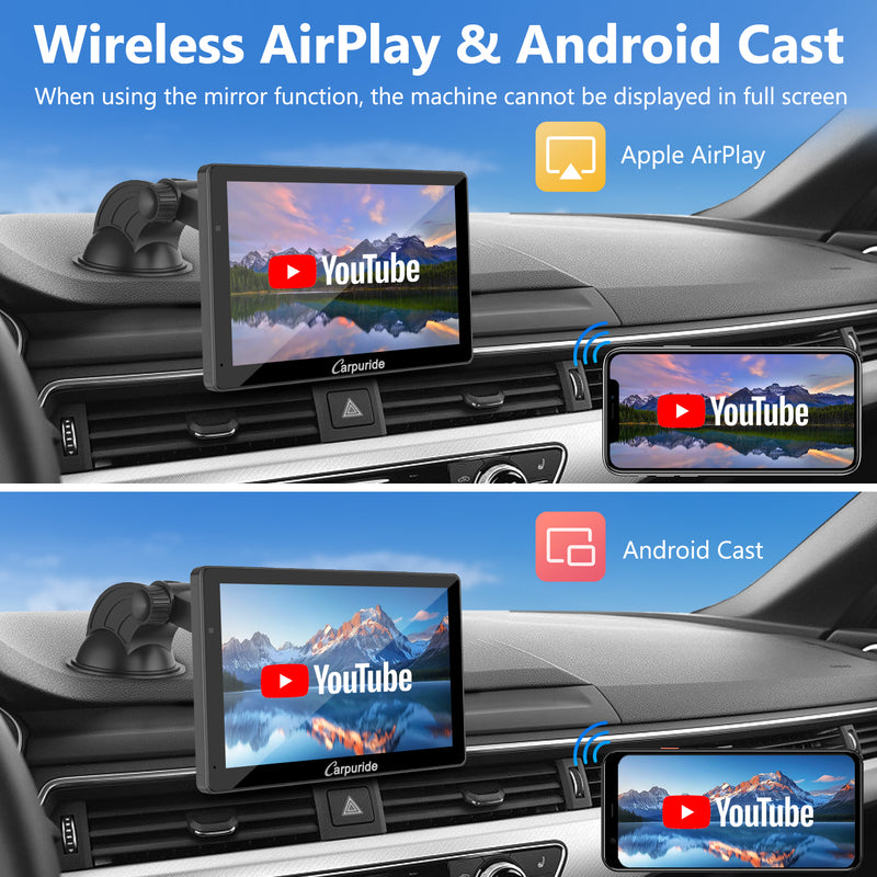 stereo for car bluetooth allow wireles airplay & android cast