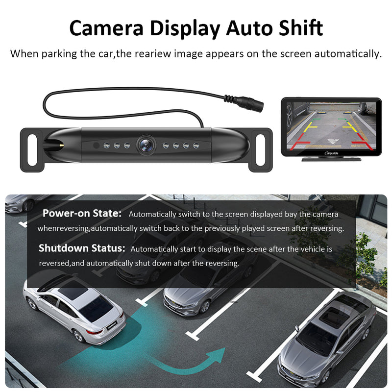 CARPURIDE YT09 Single Din Car Stereo with Wireless Apple CarPlay&Andro