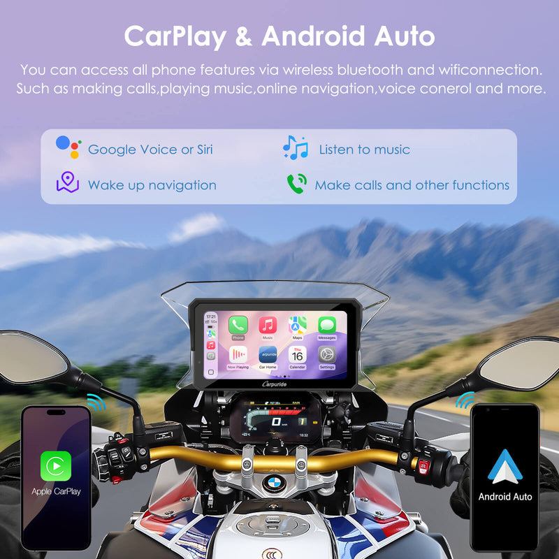 Pre-Order: Carpuride W602BS 6" Motorcycle Stereo-Designed for BMW Motorcycle Compatibility with Wonder Wheel Control