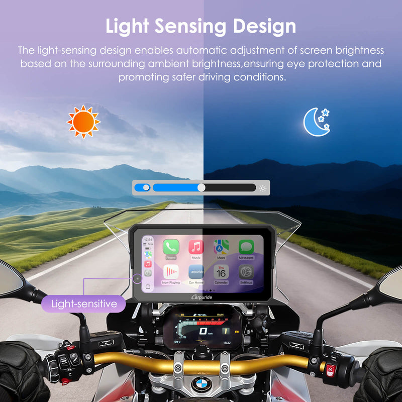 Pre-Order: Carpuride W602BS 6" Motorcycle Stereo-Designed for BMW Motorcycle Compatibility with Wonder Wheel Control