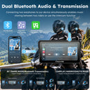 Carpuride W602 Pro Wireless Motorcycle Stereo with Optional TPMS | Dual Bluetooth Intercom, Compass & Barometer