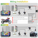 Carpuride W603D Wireless Portable Motorcycle Stereo with HD Dual Cameras