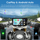 Carpuride W603DS with Optional TPMS | 6-Inch Motorcycle CarPlay | Plug-and-Play BM05 Bracket | Dual Cameras