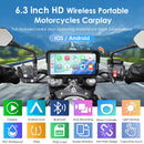 Carpuride W603DS with Optional TPMS | 6-Inch Motorcycle CarPlay | Plug-and-Play BM05 Bracket | Dual Cameras