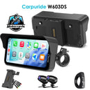 Carpuride W603DS with Optional TPMS | 6-Inch Motorcycle CarPlay | Plug-and-Play BM05 Bracket | Dual Cameras