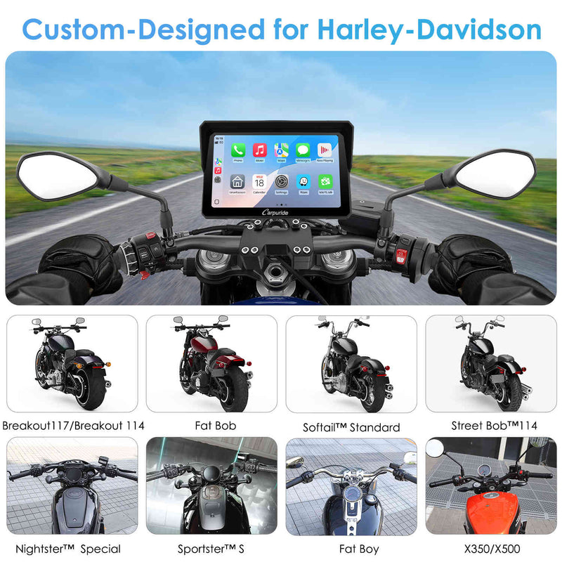 Carpuride Harley-compatible stereo applicable models list