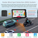 Carpuride 702RS Pro, Plug-and-Play Motorcycle Stereo with Radar Detection BSD System