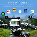 Pre-Order: Carpuride W702 Plus Wireless Portable Motorcycle Stereo with 4+64G Android System&HD Dual Cameras, Built-in GPS Module