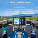 Pre-Order: Carpuride W702 Plus Wireless Portable Motorcycle Stereo with 4+64G Android System&HD Dual Cameras, Built-in GPS Module