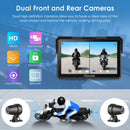 Pre-Order: Carpuride W702 Plus Wireless Portable Motorcycle Stereo with 4+64G Android System&HD Dual Cameras, Built-in GPS Module