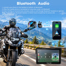 Carpuride W702S Plus Wireless Portable Motorcycle Stereo | Plug-and-Play BM05 Bracket | Install Apps | Built-in GPS | Dual Cameras