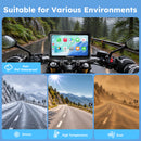 Carpuride W702S Plus Wireless Portable Motorcycle Stereo | Plug-and-Play BM05 Bracket | Install Apps | Built-in GPS | Dual Cameras