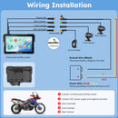 Carpuride W702S Plus Wireless Portable Motorcycle Stereo | Plug-and-Play BM05 Bracket | Install Apps | Built-in GPS | Dual Cameras