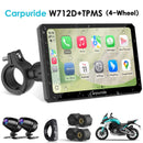 Carpuride W712D with TPMS Option | Rotatable Motorcycle Stereo with GPS Navigation & Dash Cam