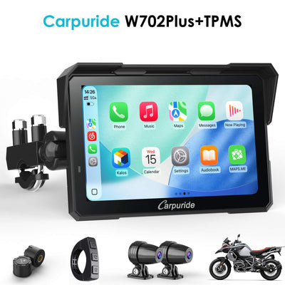 W702 Plus Motorcycle Stereo - Install Apps, Built-in GPS, Dual