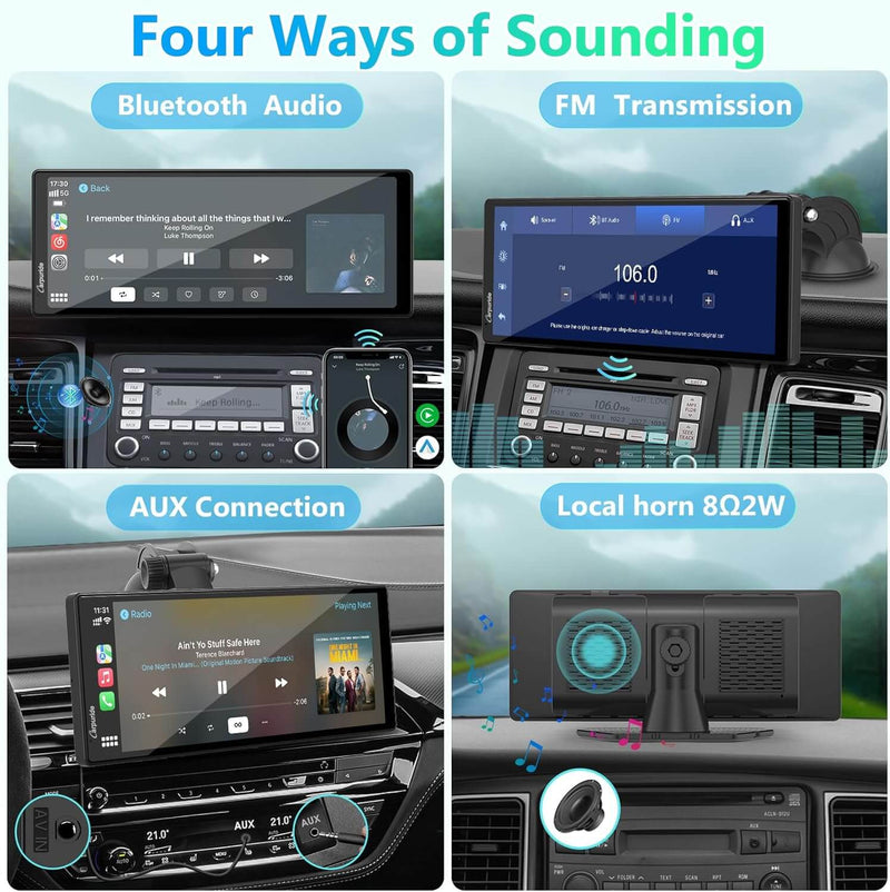 CARPURIDE V92 Portable Smart Dashboard Console