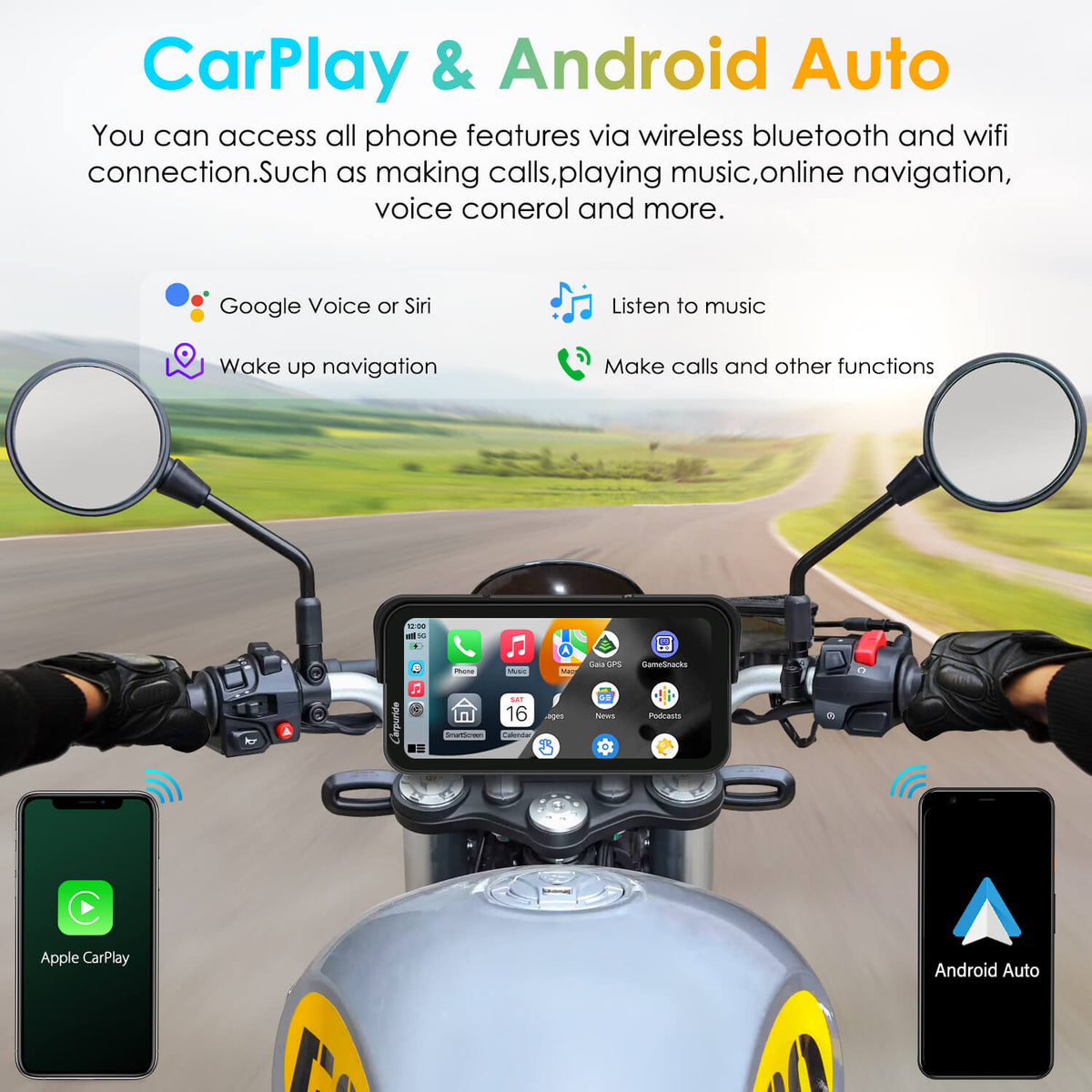 Water Motorcycle Radio Motorcycle Apple CarPlay Portable W603