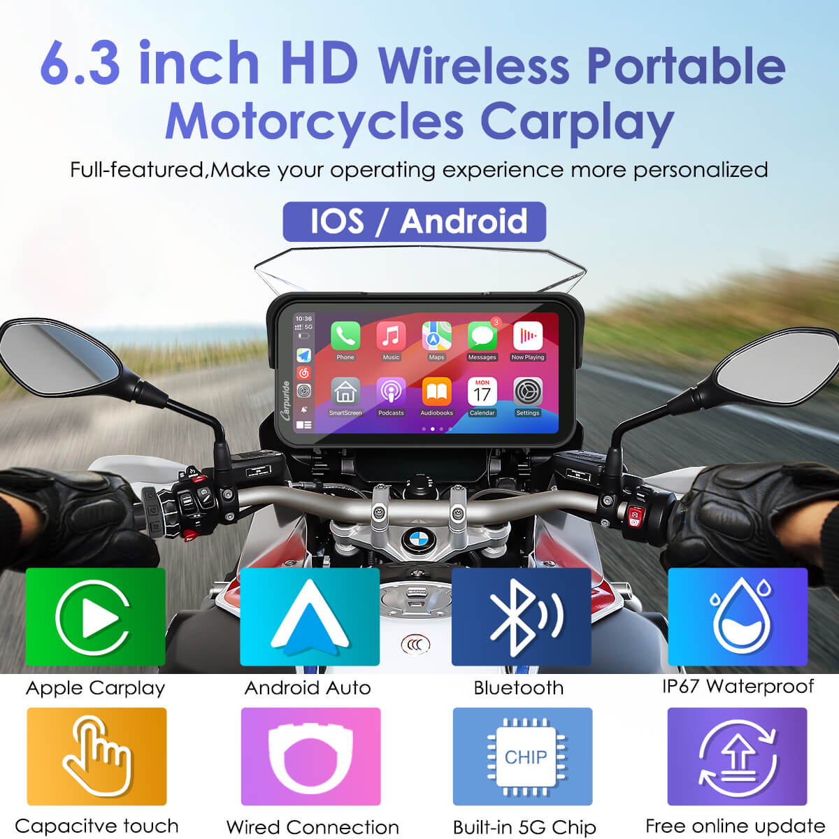 Carpuride W603B | Original Navigation Mount | Wired Control