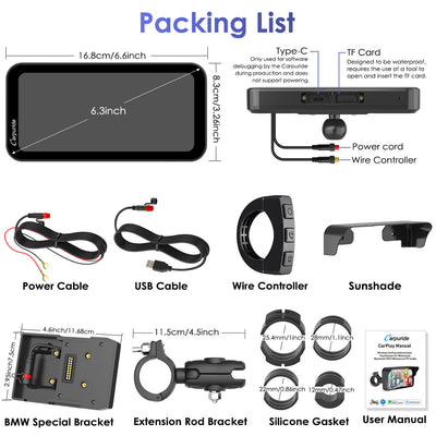 Carpuride W603B | Original Navigation Mount | Wired Control