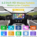 Carpuride W603D Wireless Portable Motorcycle Stereo with HD Dual Cameras