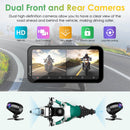 Carpuride W603D Wireless Portable Motorcycle Stereo with HD Dual Cameras