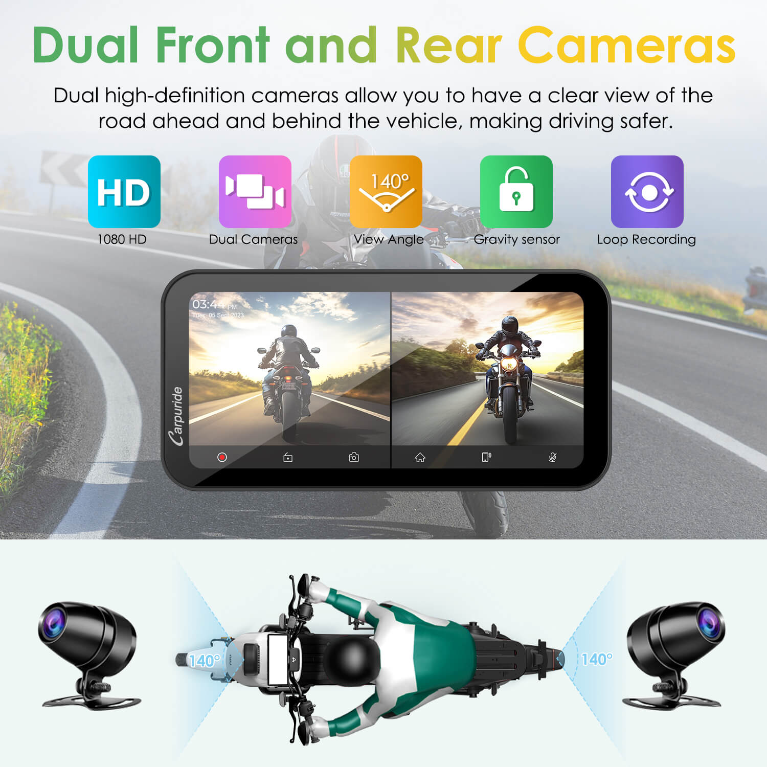 Portable Motorcycle Radio | Motorcycle Bluetooth Stereo System with ...