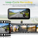 Carpuride W603D Wireless Portable Motorcycle Stereo with HD Dual Cameras