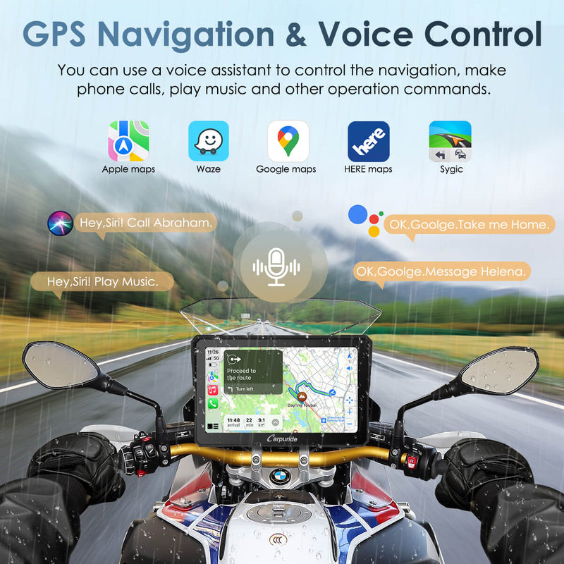 gps navigation and voice control used on BMW motorrad