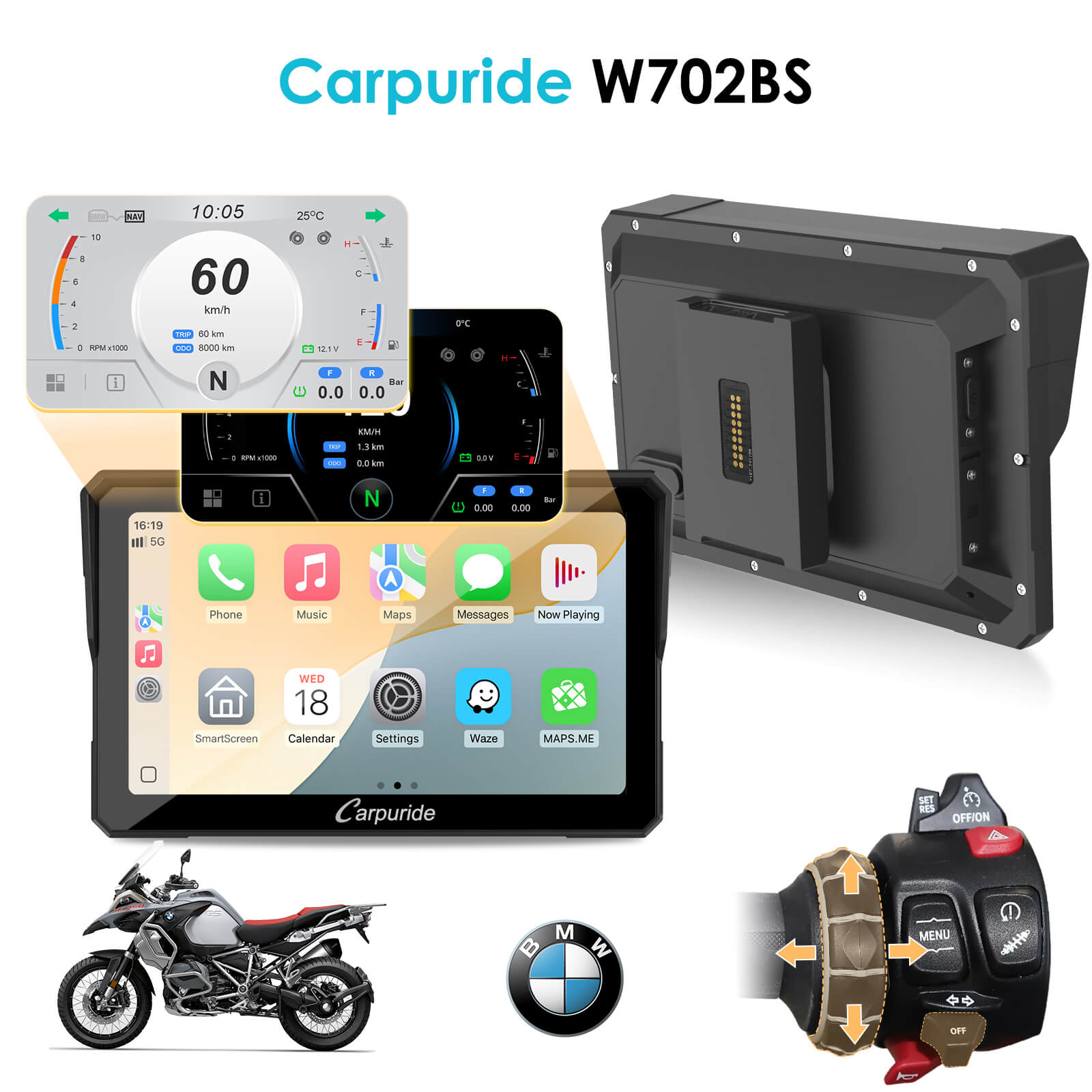 gps for moto | BMW Wonder Wheel | Carpuride W702BS