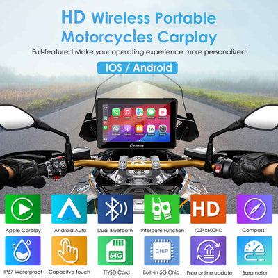 BMW Motorcycle Stereo - Carpuride W702B/W502B Pro Waterproof